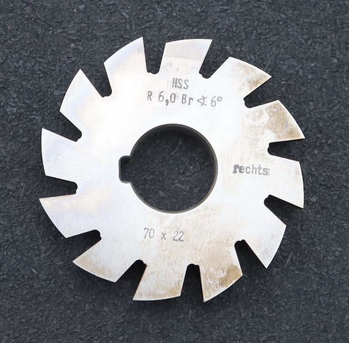 Bild des Artikels DOLD-Viertelrund-Formfräser-konkav-Radiusfräser-Radius-6mm-Schnitt:-rechts