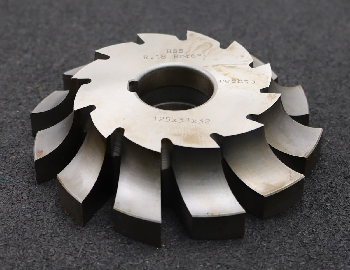 DOLD Viertelrund-Formfräser konkav Radiusfräser Radius 18mm Schnitt: r ...