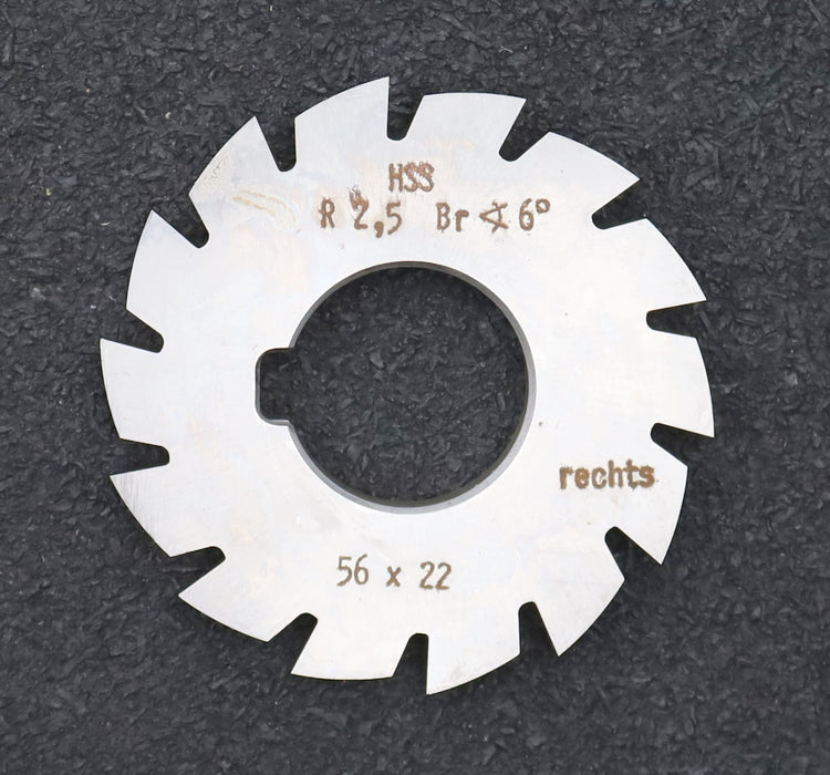 Bild des Artikels DOLD-Viertelrund-Formfräser-konkav-Radiusfräser-Radius-2,5mm-Schnitt:-rechts