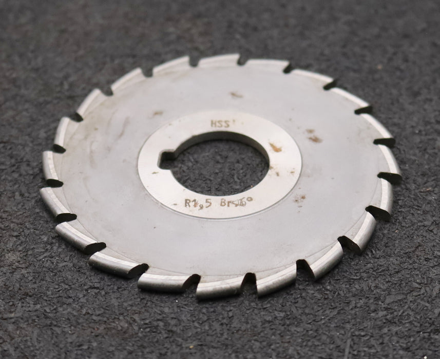 Bild des Artikels DOLD-Halbrund-Formfräser-konvex-Radiusfräser-Radius-1,5mm-Spannwinkel-6°-HSS