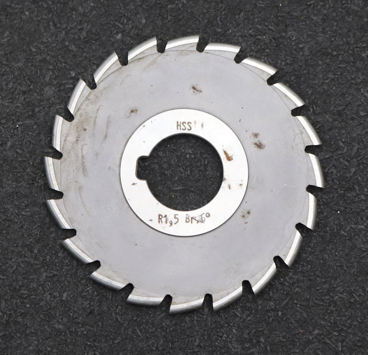 Bild des Artikels DOLD-Halbrund-Formfräser-konvex-Radiusfräser-Radius-1,5mm-Spannwinkel-6°-HSS