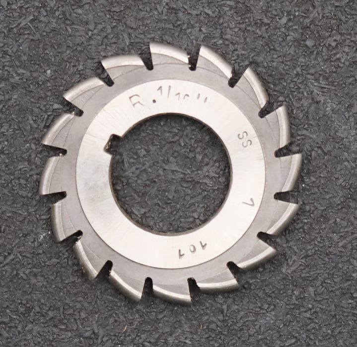 Bild des Artikels DOLD-Halbrund-Formfräser-konvex-Radiusfräser-Radius-1/16"-Spannwinkel-6°