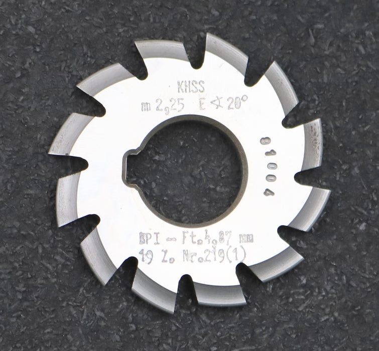 Bild des Artikels DOLD-Zahnformfräser-m=-2,25mm-No.-1-Z=-19-EGW-20°-BP-I-Ø60x22mm-12-Spannuten