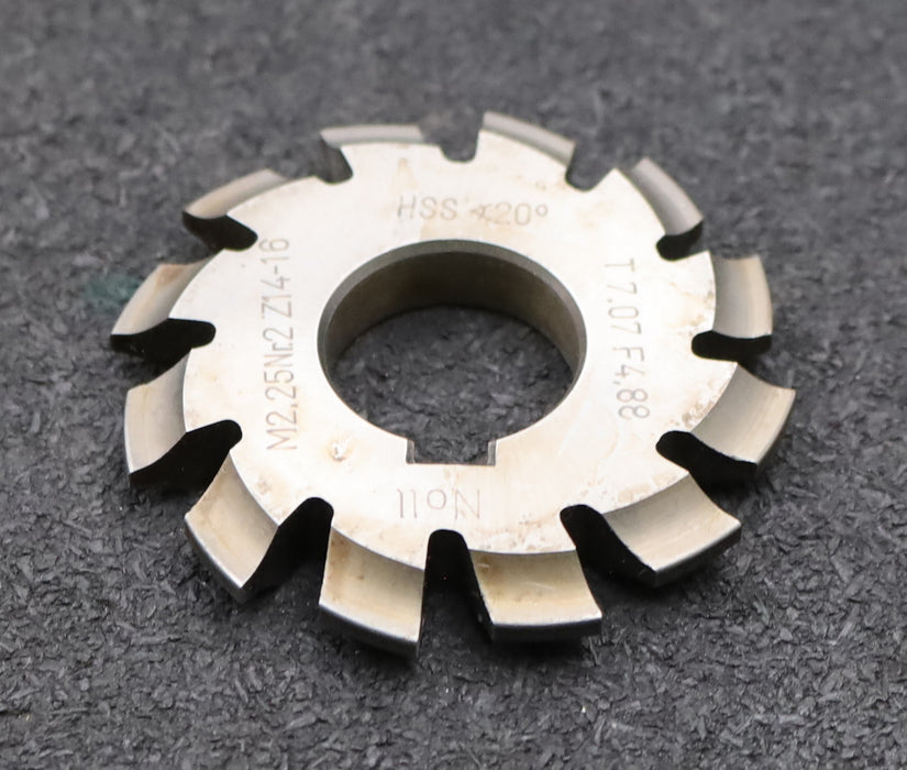 Bild des Artikels DOLD-Zahnformfräser-m=-2,25mm-No.-2-Z=-14-16-EGW-20°-Ø60x22mm-mit-LKN-