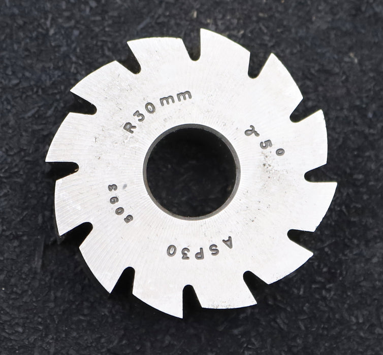 Bild des Artikels DOLD-Formfräser-konkav-Radiusfräser-Radius-30,0mm-Ø51,5x16xØ16mm-12-Spannuten