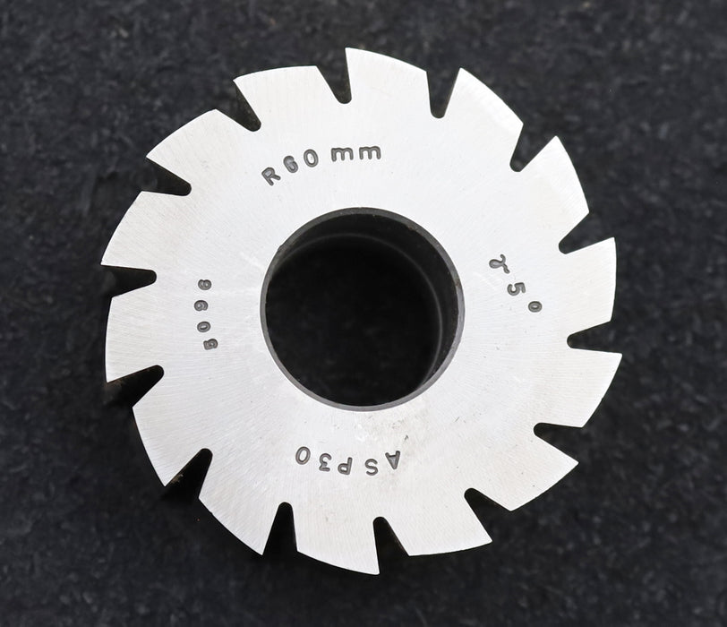 Bild des Artikels DOLD-Formfräser-konkav-Radiusfräser-Radius-60,0mm-Ø60x30xØ22mm-14-Spannuten