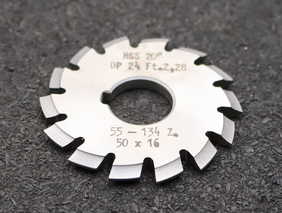Bild des Artikels DOLD-Zahnformfräser-gear-profile-cutter-DP-24-No.-2--Z=-55-134-EGW-20°Ø50x16mm