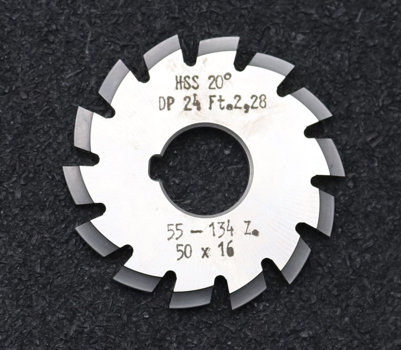 Bild des Artikels DOLD-Zahnformfräser-gear-profile-cutter-DP-24-No.-2--Z=-55-134-EGW-20°Ø50x16mm