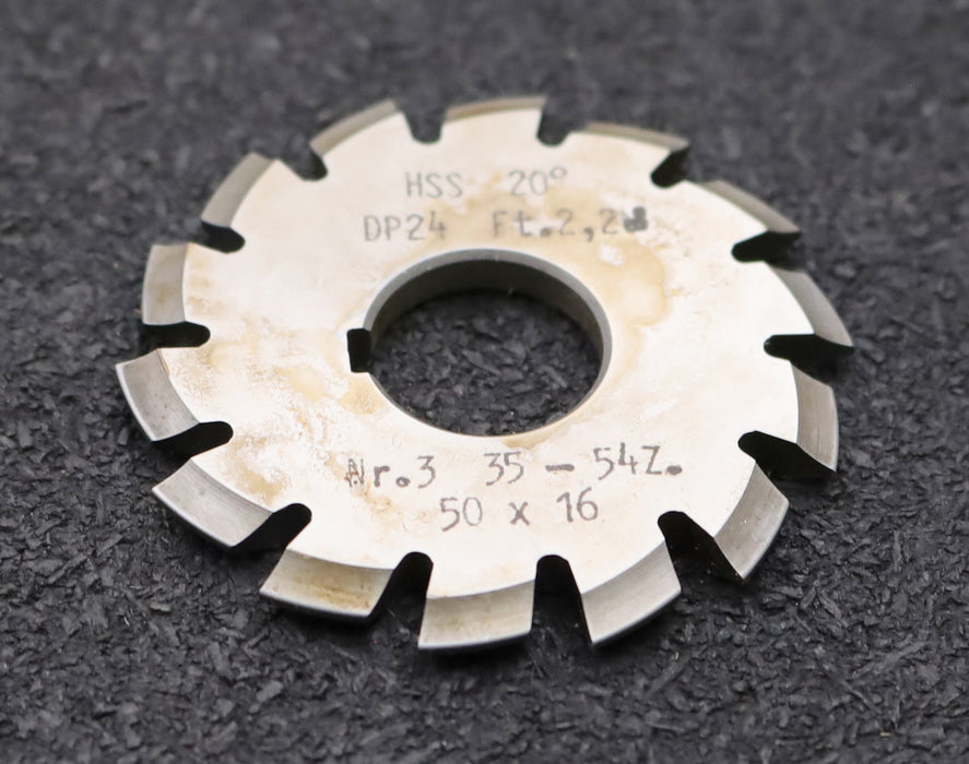 Bild des Artikels DOLD-Zahnformfräser-gear-profile-cutter-DP-24-No.-3--Z=-35-54-EGW-20°Ø50x16mm