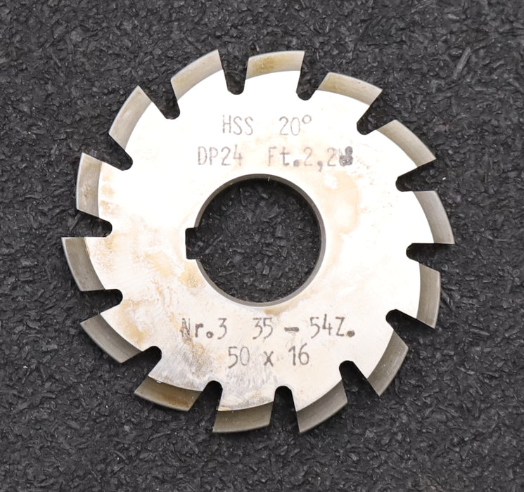 Bild des Artikels DOLD-Zahnformfräser-gear-profile-cutter-DP-24-No.-3--Z=-35-54-EGW-20°Ø50x16mm