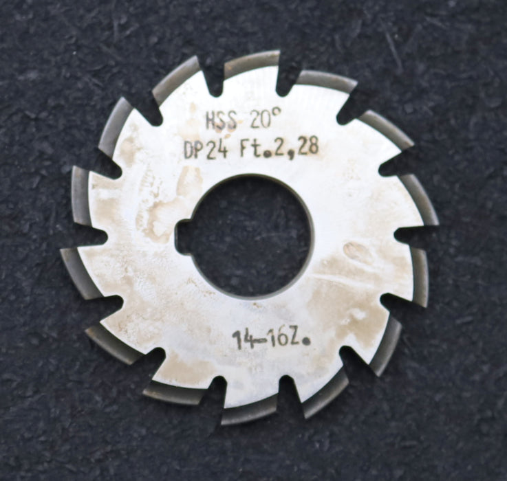 Bild des Artikels DOLD-Zahnformfräser-gear-profile-cutter-DP-24-No.-7--Z=-14-16-EGW-20°Ø50x16mm