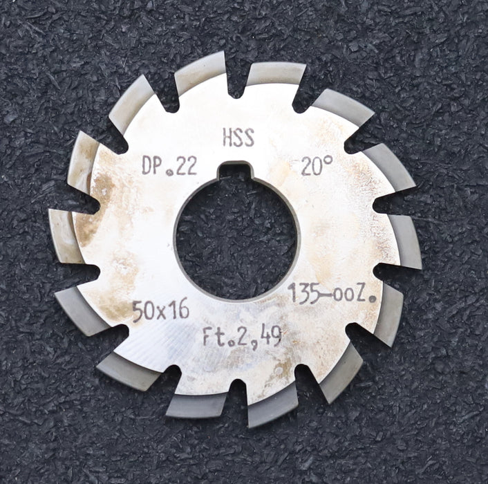 Bild des Artikels DOLD-Zahnformfräser-gear-profile-cutter-DP-22-No.-1--Z=-135-00-EGW-20°Ø50x16mm
