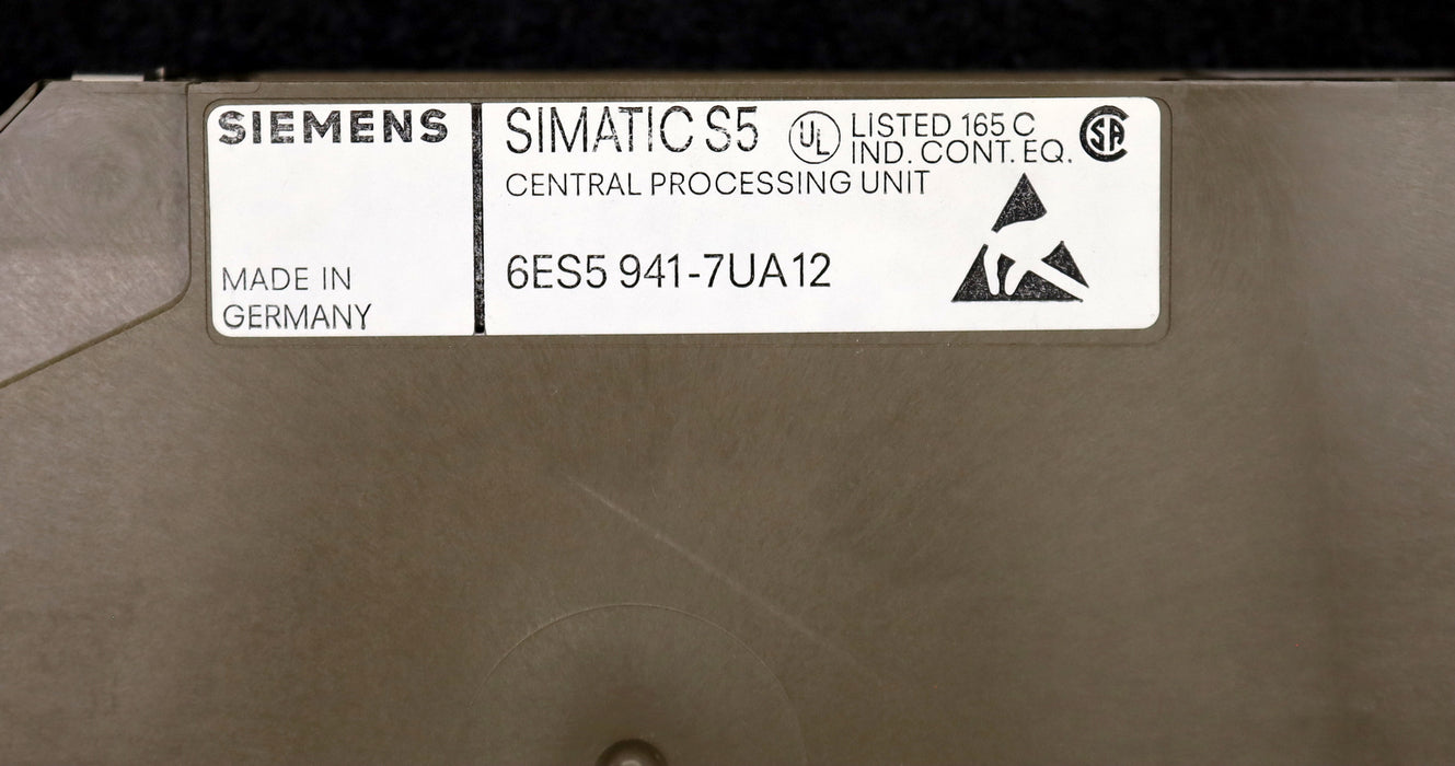 Bild des Artikels SIEMENS-SIMATIC-S5-Central-processing-unit-6ES5941-7UA12-gebraucht