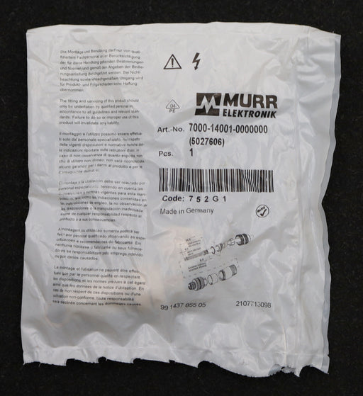 Bild des Artikels MURR-ELEKTRONIK-M12-St.-0°-B-kod.-Schraubklemmanschluss-Male-5-pol-unbenutzt