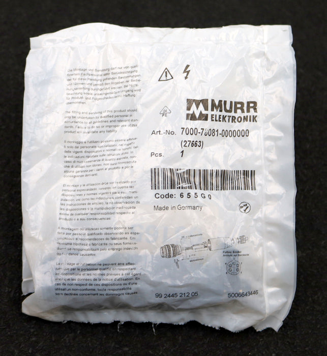 Bild des Artikels MURR-ELEKTRONIK-7/8''-St.-0°-Schraubklemmanschluss-Male-5-pol-unbenutzt-in-OVP