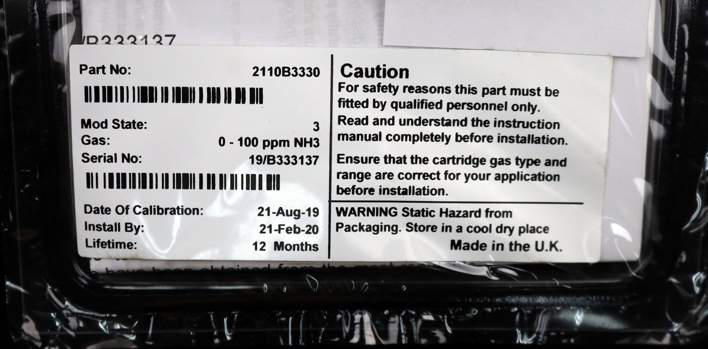 Bild des Artikels HONEYWELL-Elektrochemische-Sensorkartusche-Part-No:-2110B3330-unbenutzt-in-OVP