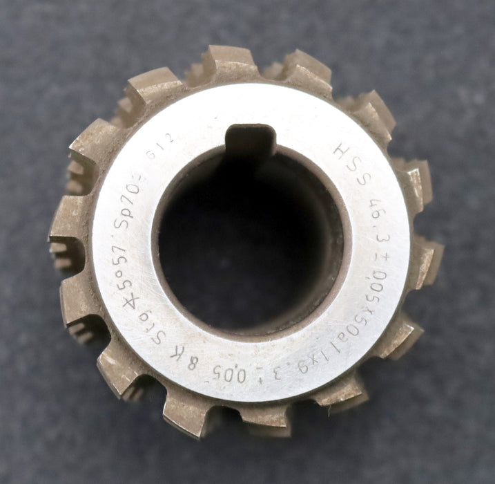 Bild des Artikels DRÖGEMEYER-Keilwellen-Wälzfräser--8-Keile-46,3x50x9,3mm-mit-Höcker-Ø59x61xØ27mm