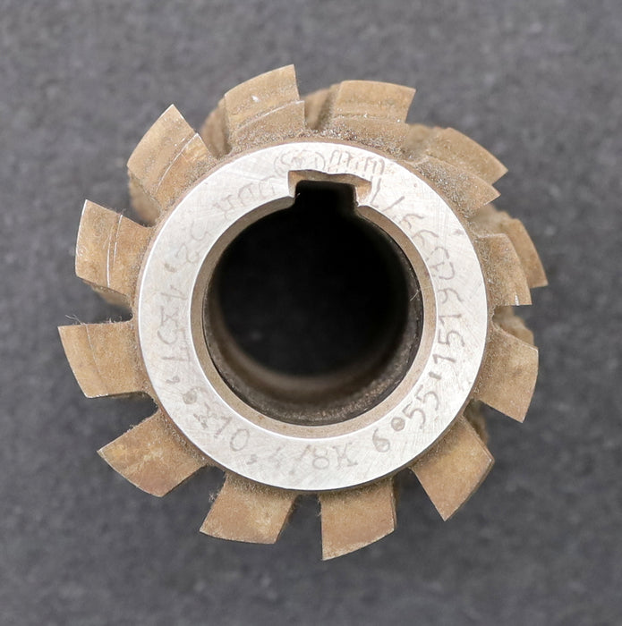 Bild des Artikels PWS-Keilwellen-Wälzfräser-8-Keile-52,4x57,6x10,4mm-mit-Höcker-1gg.-Rechts-HSS