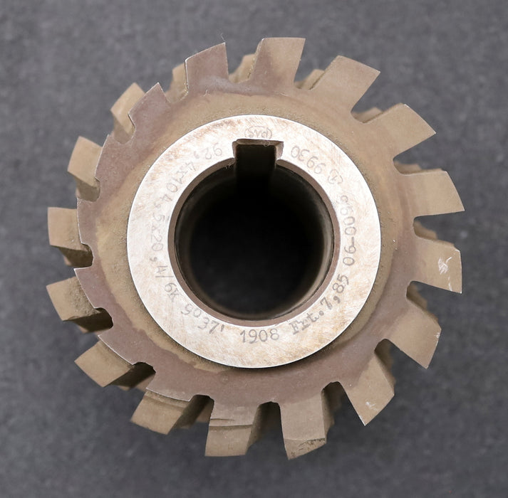 Bild des Artikels PWS-Keilwellen-Wälzfräser-6-Keile-92,4x104,5x20,4mm-mit-Höcker-Ø107x110xØ40mm