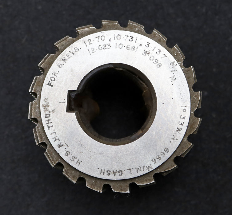 Bild des Artikels DAVID-BROWN-Keilwellen-Wälzfräser-6-Keile-2,7x0,73x3,137---2,623x0,68x3,098