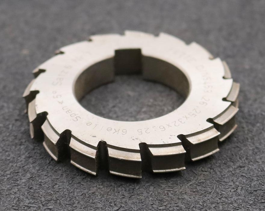 Bild des Artikels FETTE-Keilwellen-Formfräser-spline-cutter-6-Keile-DIN5463-26,25x32x6,25mm