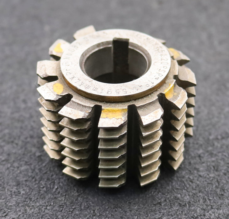 Bild des Artikels JAL-Zahnrad-Wälzfräser-gear-hob-m=-1,5mm-BPIII-nach-DIN3972-EGW-20°-Ø56x39xØ22mm