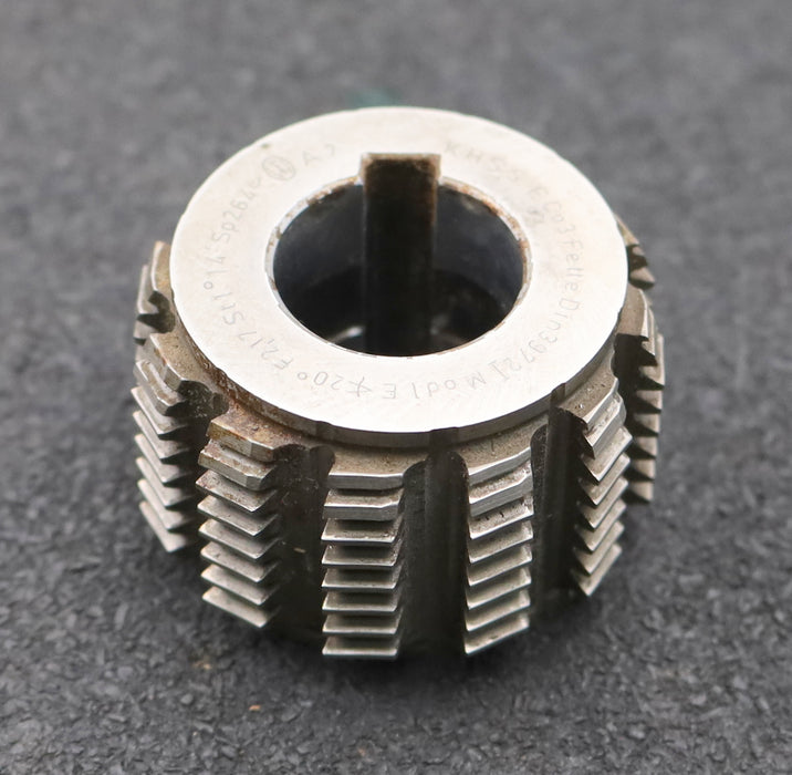 Bild des Artikels FETTE-Zahnrad-Wälzfräser-gear-hob-m=-1mm-BPI-nach-DIN3972-EGW-20°-Ø50x31xØ22mm