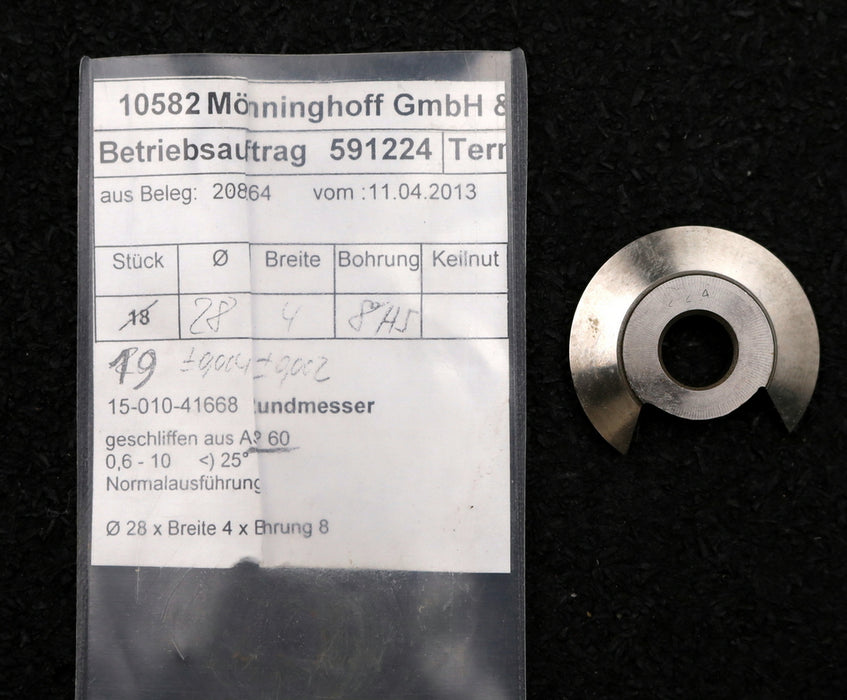 Bild des Artikels DOLD-Rundmesser-für-KLINGELNBERG-FK41-m=0,9-1,8-48-17,5°-EGW-Ø28x4xØ8mm