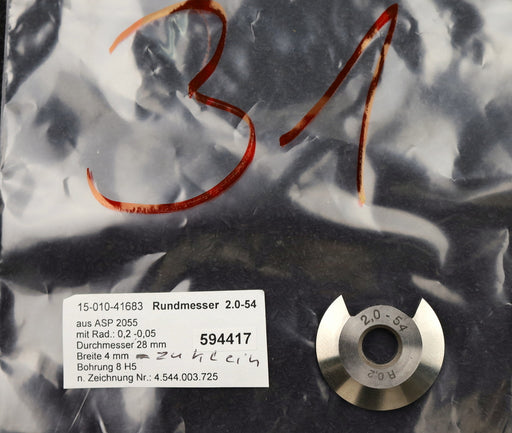 Bild des Artikels DOLD-Rundmesser-für-KLINGELNBERG-FK41-m=0,8-1,6-32-17,5°/11°-EGW-Ø28x4xØ8mm