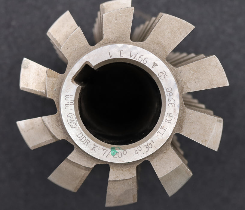 Bild des Artikels PWS-Zahnrad-Wälzfräser-m=-7,0mm-BPII-DIN-3972-EGW-20°-Ø110x135xØ40mm-mit-LKN