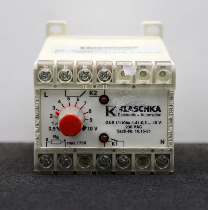 Bild des Artikels KLASCHKA-Spannungsregler-0,5-10V-GUS-1/110ba-1.41-10V-SNr.-16.15-31-230V-2VA