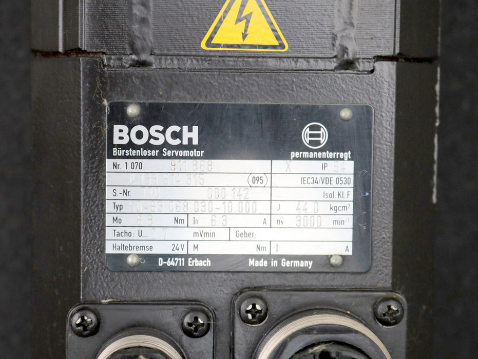 Bild des Artikels BOSCH-Bürstenloser-Servomotor-SD-B3.068.030-10.000-6,8Nm-I0=-6,3A-n=-3000U/min