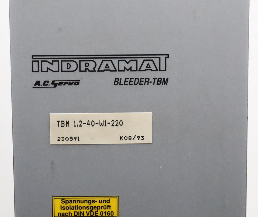 Bild des Artikels INDRAMAT-AC-Servo-Bleeder-TBM-1.2-40-W1-220-Art.Nr.-230591-gebraucht