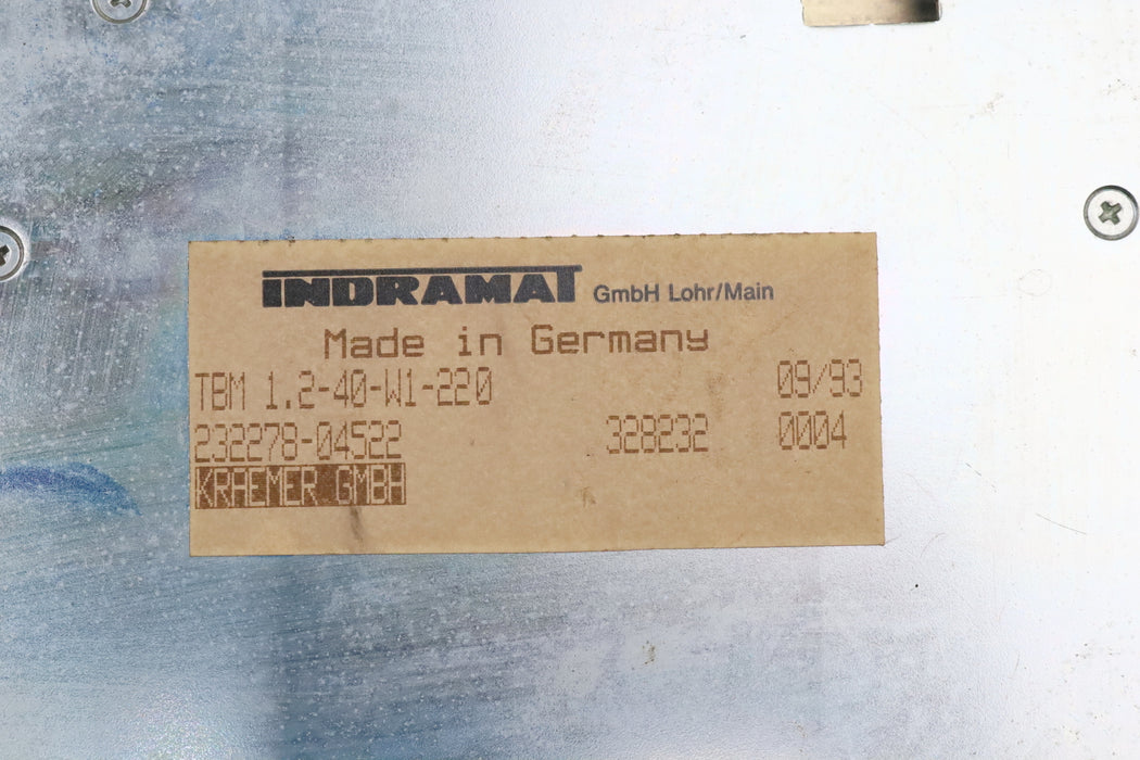 Bild des Artikels INDRAMAT-AC-Servo-Bleeder-TBM-1.2-40-W1-220-Art.Nr.-230591-gebraucht