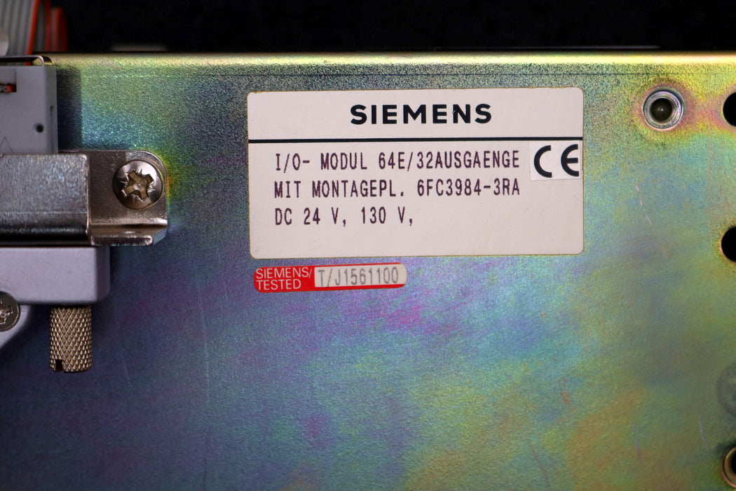 Bild des Artikels SIEMENS-I/O-Modul-mit-Montageplatte-6FC3984-3RA-64E/32Ausgänge-DC24V-130V