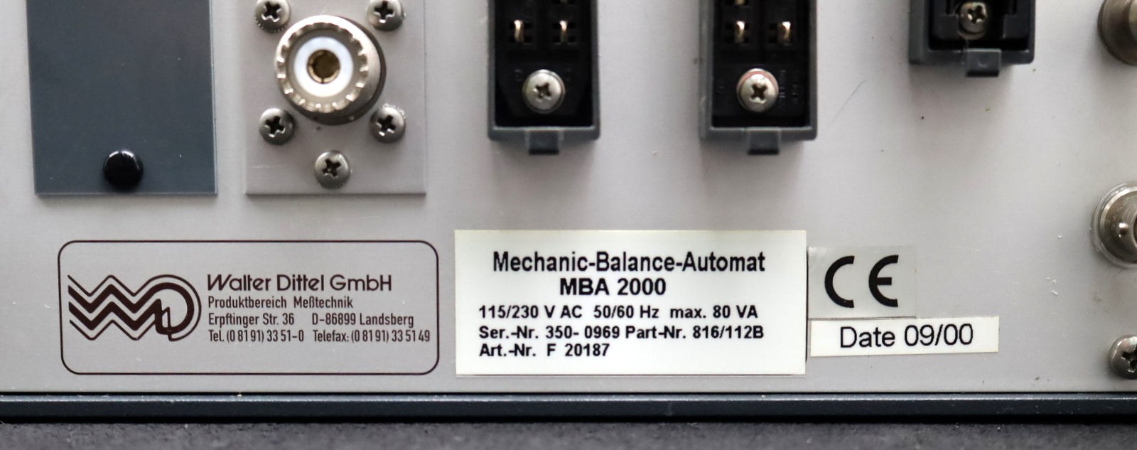 Bild des Artikels DITTEL-MARPOSS-Auswuchteinheit-MBA-2000-Art.Nr.-F-20187-115/230VAC-50/60Hz