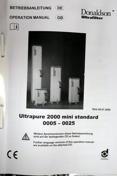 Bild des Artikels DONALDSON-Atemluftgerät-Ultrapure-2000-Adsorptionstrockner-1C580026-Ultrafilter