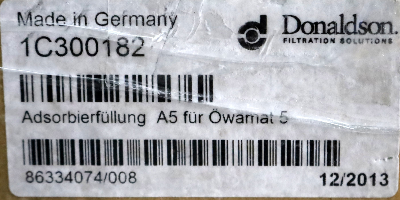 Bild des Artikels DONALDSON-Adsorbierfüllung-A5-für-Öwamat-5-1C300182-Herstelldatum-12/2013