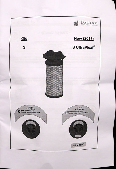 Bild des Artikels DONALDSON-Filter-Element-S0070-UltraPleat-1C486110-DF-Anschluss-unbenutzt-in-OVP