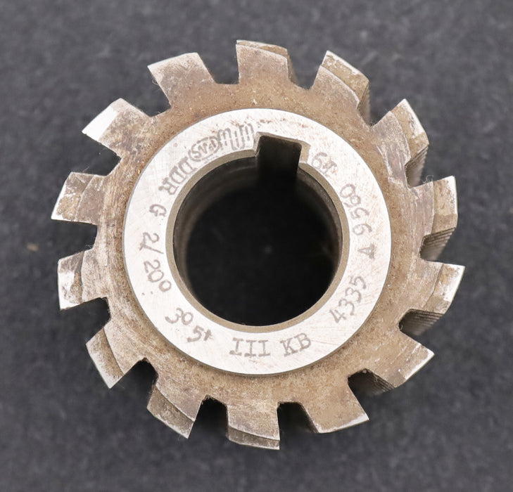 Bild des Artikels PWS-Zahnrad-Wälzfräser-m=2,0mm-BPIII-DIN-3972-EGW-20°-Ø79x71xØ32mm-LKN-2gg.Links