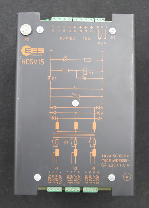 Bild des Artikels EES-Störcontroller-Netzteil-HDSV15-1kVA-50/60Hz-T60E-n.-VDE0551-3,25/1,6A