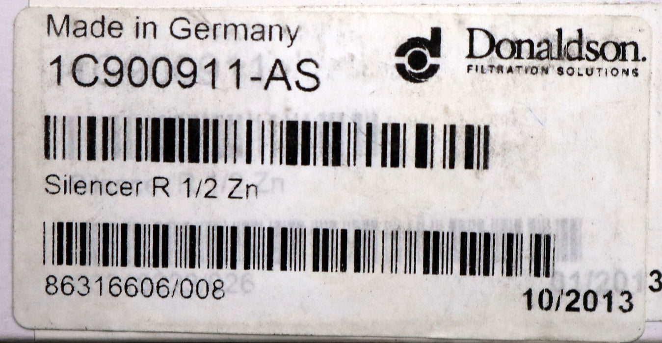 Bild des Artikels DONALDSON-Schalldämpfer-Silencer-R-1/2-Zn-1C900911-AS-unbenutzt-in-OVP