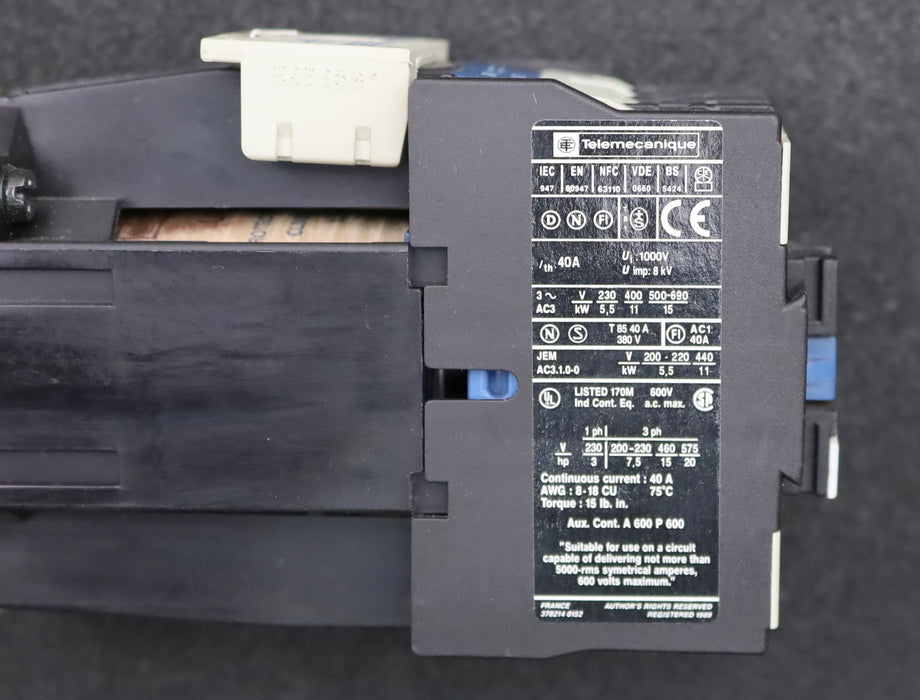 Bild des Artikels TELEMECANIQUE-Leistungsschütz-11kW-LP1-D250-Spulenspannung-24VDC-gebraucht