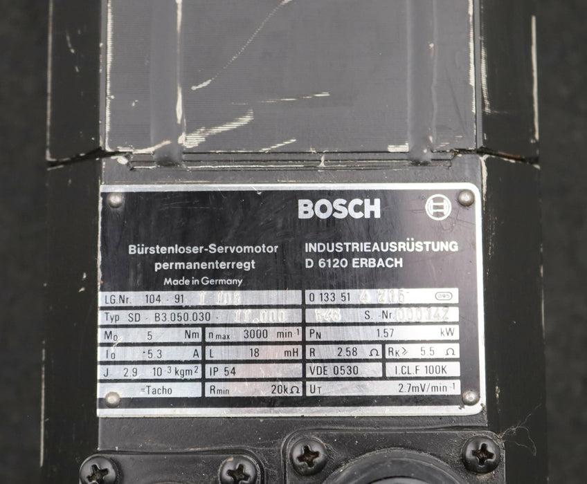 Bild des Artikels BOSCH-1,57kW-Bürstenloser-Servomotor-Typ-SD-B3.050.030-11.000-0133514215