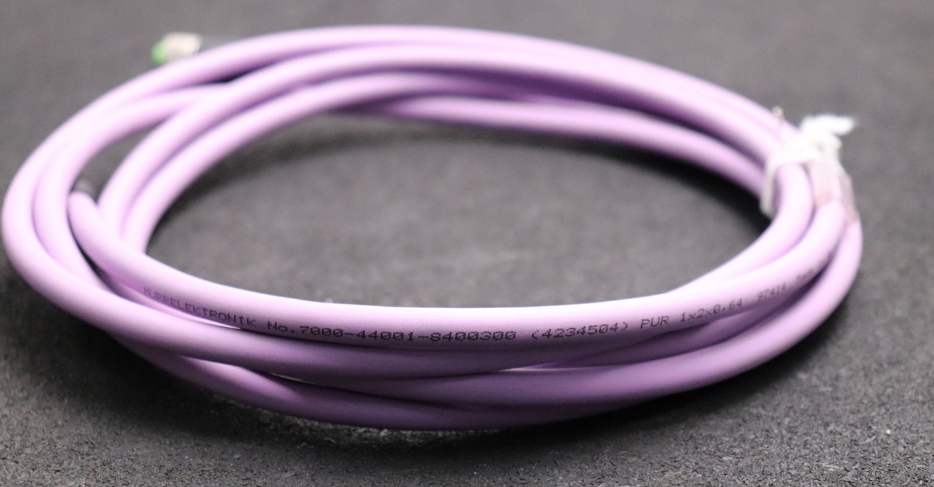 Bild des Artikels MURR-M12-St.-0°-/-M12-Bu.-0°-B-kod.-geschirmt-Nr.-7000-44001-8400300-Länge-3m