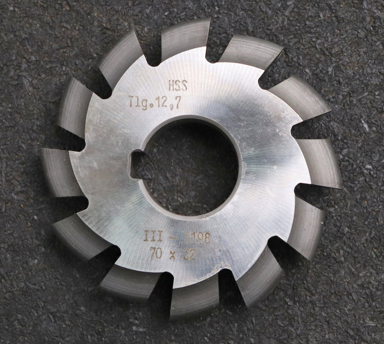 Bild des Artikels DOLD-Rollkettenrad-Formfräser-Roller-Teilung=-12,7mm=-1/2"-Ø70x22mm-mit-LKN