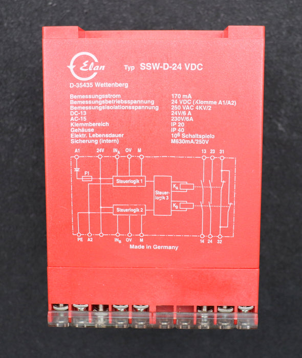Bild des Artikels ELAN-Sicherheitsrelais-Typ-SSW-D-24-VDC-170mA-24VDC-250VAC-4KV/2