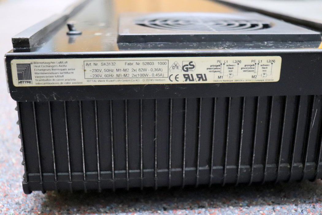 Bild des Artikels RITTAL-Wärmetauscher-SK3132-230VAC-50Hz-M1-M2-2x(82W-0,36A)-230VAC-60Hz