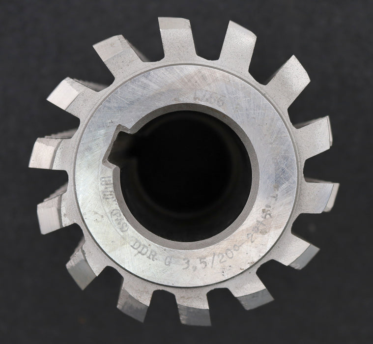 Bild des Artikels PWS-Zahnrad-Wälzfräser-m=-3,5mm-EGW-20°-BPII-nach-DIN-3972-Ø100x108xØ40mm