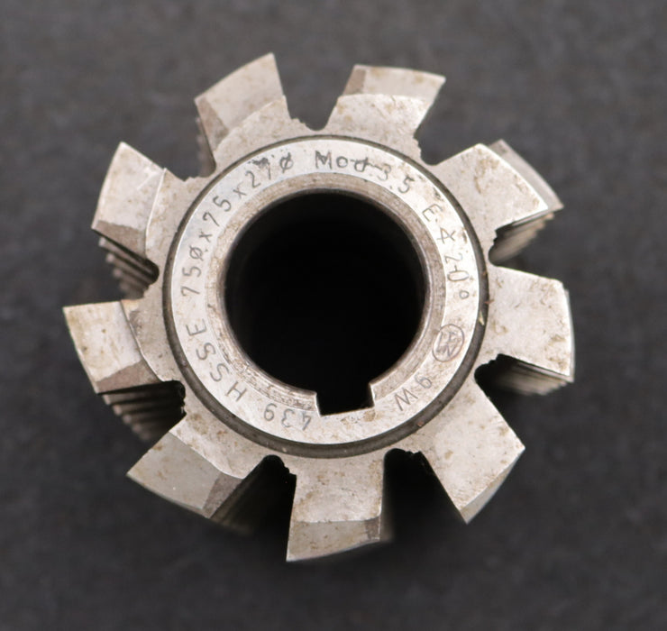 Bild des Artikels PWS-Zahnrad-Wälzfräser-m=-3,25mm-EGW-20°-BPIII-nach-DIN-3972-Ø80x70xØ32mm